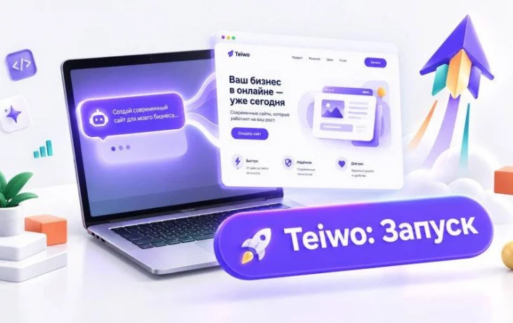 Новый Teiwo: ИИ, создающий готовые сайты Новый Teiwo: ИИ, создающий готовые сайты
